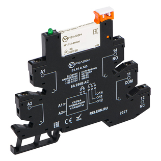 Интерфейсный модуль реле; 1 перекидной контакт 6А (~/= 110-125В AC/DC) винтовые зажимы