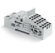 Розетка с безвинтовыми клеммами Push-in для реле 55.32, 55.34, таймера 85.02, 85.04; применяются модули 86.00, 99.02; в комплекте металлическая клипса 094.71; серый цвет; версия для ЖД-транспорта