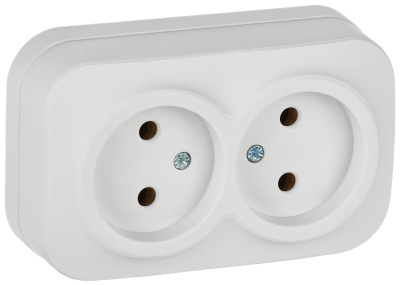 GLORY Роз. 2-я без з/к/ш о/у 10А РС22-2-ХБм бел. м. IEK