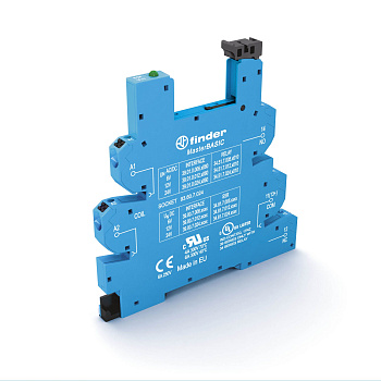 Розетка MasterBASIC с безвинтовыми клеммами Push-in для реле 34 серии; питание 24В DC; в комплекте пластиковая клипса; опции: LED