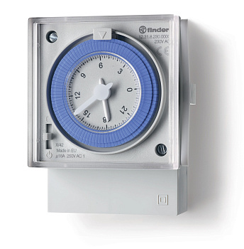 Реле времени механическое суточное; 1СO 16A; питание 120...230В АC; резервн.источник питания;