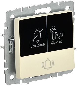 BRITE Кнопка звонка с инд. отел. 10А ВС10-1-9-БрКр беж. IEK