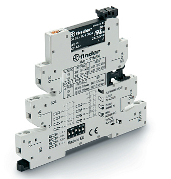 Интерфейсный модуль, твердотельное реле с таймером, серия MasterTimer (мультифункциональный: AI,DI,GI,SW); выход 2A (24В DС); питание 12В АС/DC; категория защиты IP20; безвинтовые клеммы Push-in