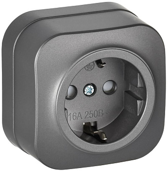 GLORY Роз. с з/к/ш о/у 16А РСш20-3-ХСм сталь м. IEK