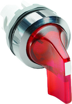 Переключатель M2SS5-21R (длинная ручка) красный 2-х позиционный с подсветкой (только корпус) 90# с фиксацией