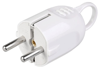 ВПу12-01-Ст Вилка разб. угловая з/к с кольцом 16А белая IEK