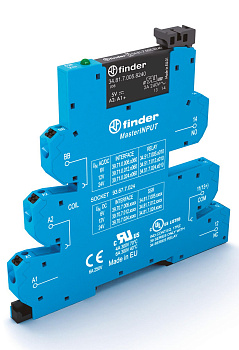 Интерфейсный модуль, твердотельное реле, серия MasterINPUT; выход 6A (24В DC); питание 24В DC; категория защиты IP20; безвинтовые клеммы Push-in
