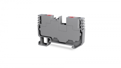 Клеммник на DIN-рейку (Push-in) 6 мм.кв. (серый); PFT 6