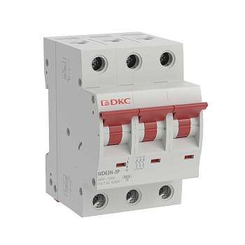 Автоматический выключатель модульный YON max типа MD63N, 6кА, 3 полюса, хар-ка C, 10А