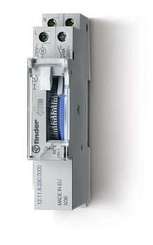 Реле времени механическое суточное; монтаж на рейку 35мм; 1NO 16A; питание 230В АC; ширина 17.6мм; без резервн.источника питания; степень защиты IP20