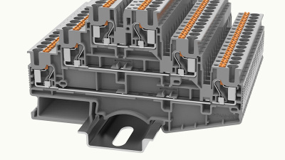 DS2.5-3L-01P-11-00A(H), Клемма PUSH-IN, 2.5 мм.кв., 3 ур., серый, шт
