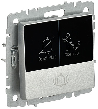 BRITE Кнопка звонка с инд. отел. 10А ВС10-1-9-БрА алюм. IEK