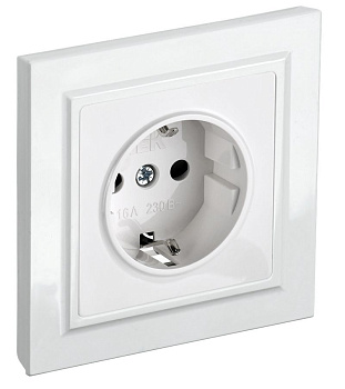 BRITE Роз. с з/к/ш 16А в сб. РСР14-1-0-БрБ бел. IEK