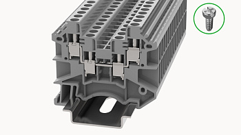 DC4-QU-01P-12-00A(H), Клемма винтовая DC, 4 мм.кв., 4C, синий, шт