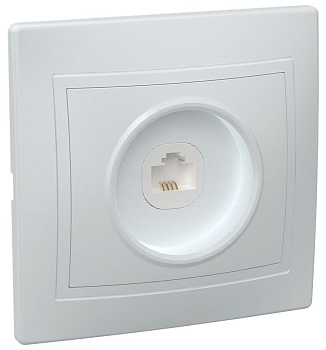 РТ10-КБ Розетка 1местн. телефонная КВАРТА (белый)