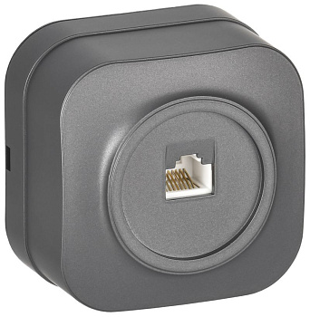 GLORY Роз. комп. RJ45 кат.5E о/у РК10-ХСм сталь м. IEK