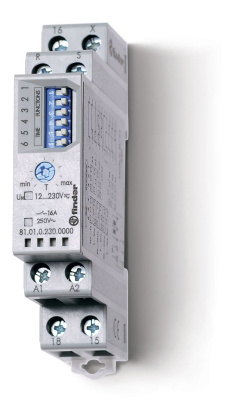 Модульный таймер мультифункциональный (AI, DI, SW, SP, BE, DE, EEb), функции SET, RESET; питание 12…240В АС/DC; 1CO 16A; ширина 17.5мм; регулировка времени 0.1с…10ч; степень защиты IP20; версия для ЖД-транспорта