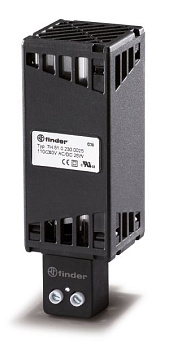 Щитовые электронагреватели; электропитание 110…250В AC/DC; тепловая мощность 25Вт; установка на рейку 35мм; степень защиты IP20