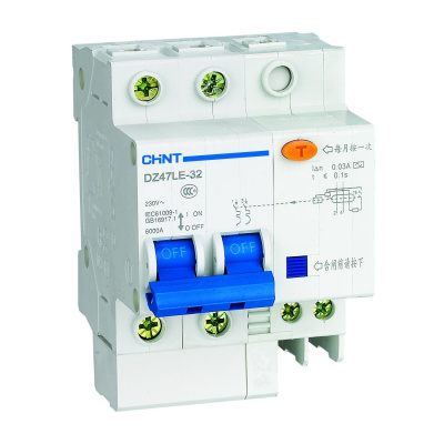 Диф. авт. выкл. DZ47LE-32 2P 32A 300mA тип AC х-ка С 6kA (CHINT)