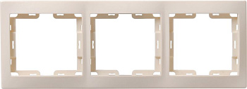 РГ-3-ККм Рамка 3местн. горизонт. КВАРТА (кремовый)
