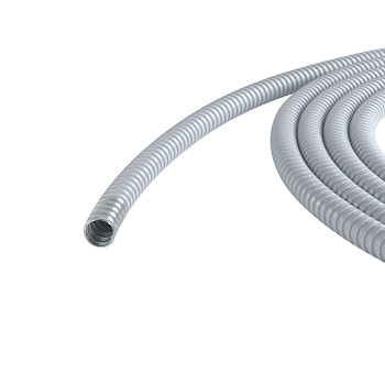Металлорукав DN 20мм в герметичной ПВХ изоляции, Dвн 20,5 мм, Dнар 25,5, 50 м, цвет серый